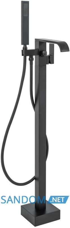 Смеситель для ванны REA CARAT BLACK MATT черный напольный
