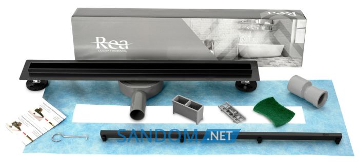 Трап для душа REA NEO SLIM PRO BLACK черный 60 см