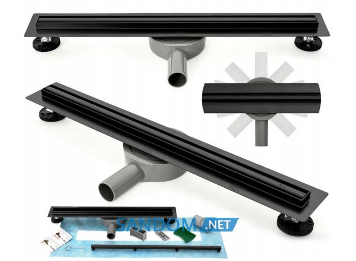 Трап для душа REA NEO SLIM PRO BLACK черный 100 см