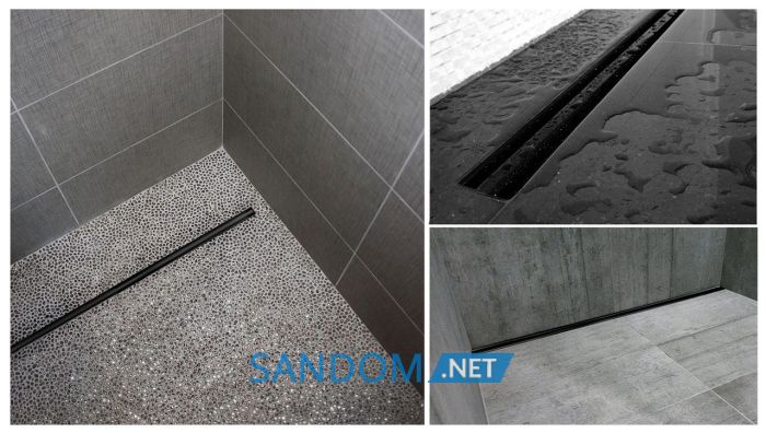 Трап для душа REA NEO SLIM PRO BLACK черный 100 см