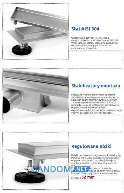 Трап для душа REA PURE NEO 90 см
