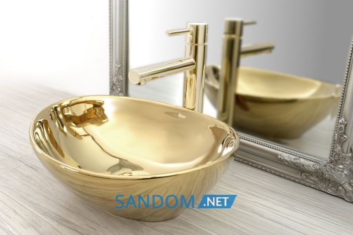 Змішувач для умивальника REA TESS GOLD REA-B8803