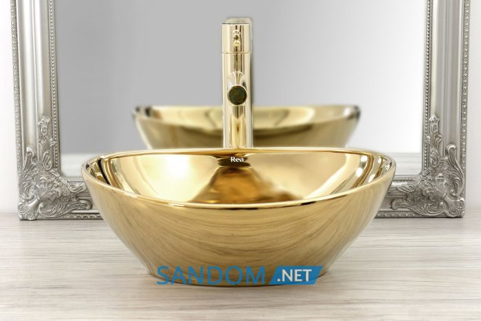 Змішувач для умивальника REA TESS GOLD REA-B8803