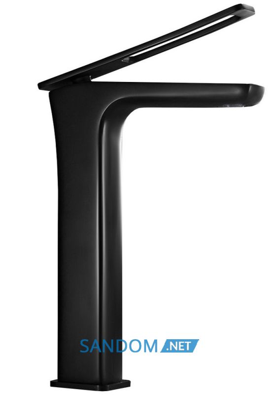 Смеситель для раковины (умывальника) REA SOHO BLACK HIGH черный высокий