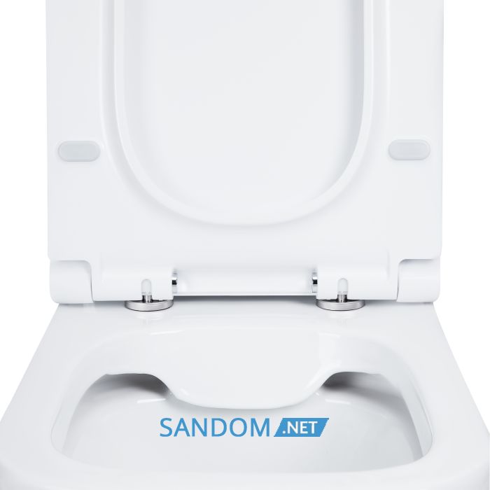 Унитаз-компакт Qtap Cardinal безободковый с сиденьем Soft-close QT0422C666PW
