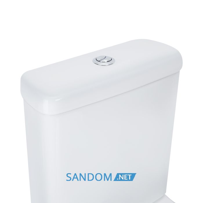 Унитаз-компакт Qtap Cardinal безободковый с сиденьем Soft-close QT0422C666PW