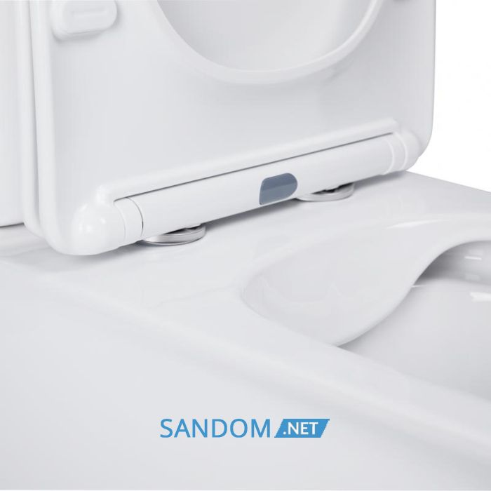 Унитаз-компакт Qtap Nando безободковый с сиденьем Soft-close QT12221222AW