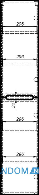 Пенал для ванної кімнати Мойдодир Octavio П-33