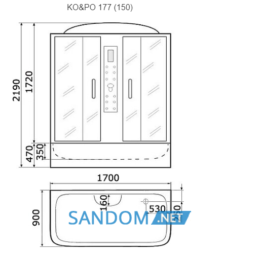 Гідробокс KO&PO 178 NEW 170x85x215