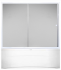 Шторка для ванной Ko&Po F 150x140 W-2