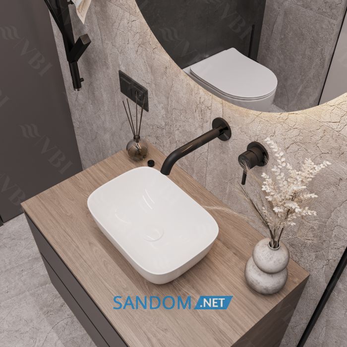 Умивальник накладний VBI RAVENNA S WHITE 36x25