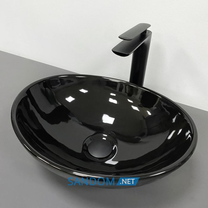 Умывальник накладной VBI PARMA BLACK GLOSSY 41,5x33,5
