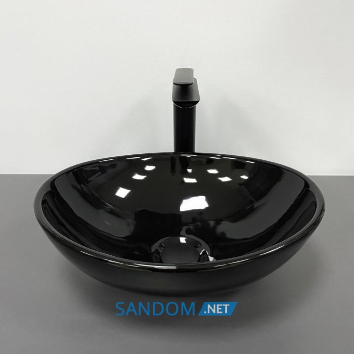 Умывальник накладной VBI PARMA BLACK GLOSSY 41,5x33,5