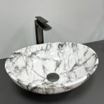 Умывальник накладной VBI PARMA STATUARIO GREY VEINS GLOSSY 41,5x33,5