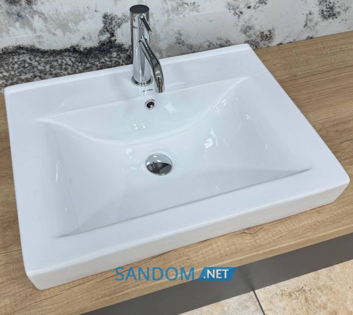 Умывальник врезной VBI BAGNARA WHITE 70x46