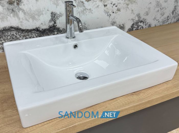 Умывальник врезной VBI BAGNARA WHITE 70x46