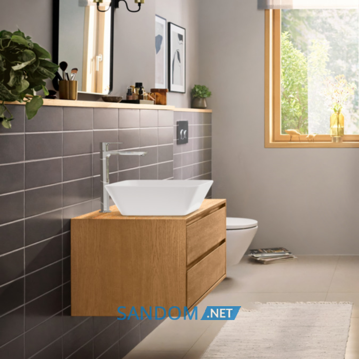 REBRIS E змішувач для умивальника 240, CoolStart,EcoSmart +, хром