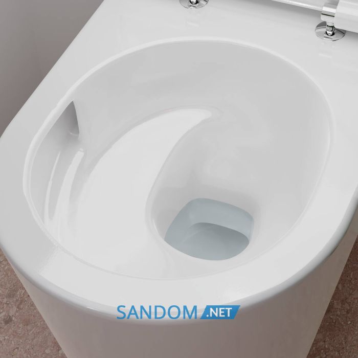 ELU PURA S унітаз підвісний 54*36,6см AquaHelix Flush, HygieneEffect, в комплекте з сиденням Slim з функцією SoftClose and QuickRelease