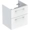 SELNOVA SQUARE шафка для вбудованого умивальника slim rim  60см, з двома шухлядами 58,8*63,5*50,2 см, білий