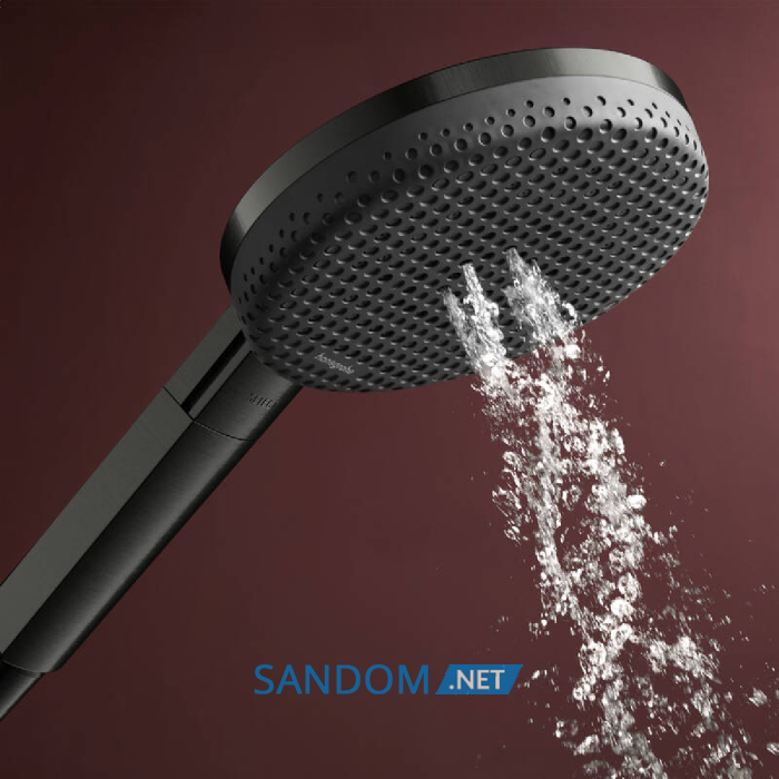 RAINDANCE ALIVE SELECT S ручний душ (3 типа струи RainAir, PowderRain, Massage), шліфованний чорний хром