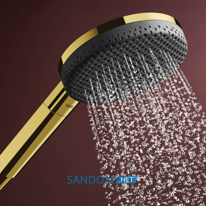 RAINDANCE ALIVE SELECT S ручний душ (3 типи струменів RainAir, PowderRain, Massage), полірованне золото