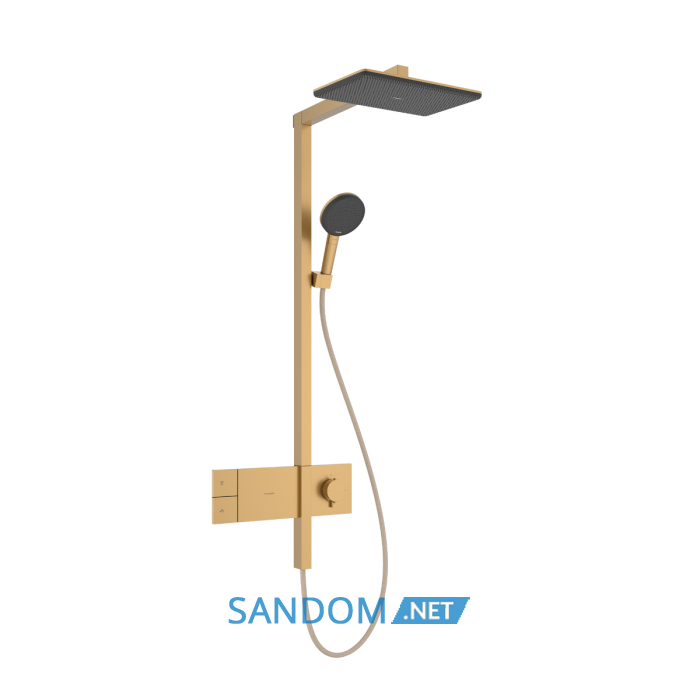 RAINDANCE ALIVE Q душова система Showerpipe 210/340, 1jet, з термостатом, шліфованна бронза