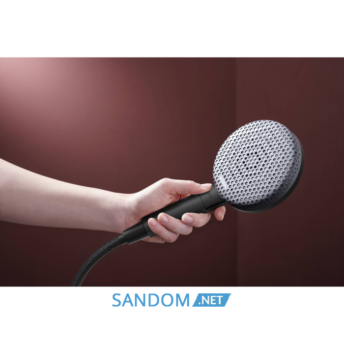 RAINDANCE ALIVE SELECT S душовий набір EcoSmart (ручний душ 3режими, шланг, тримач), шліфованний чорний хром