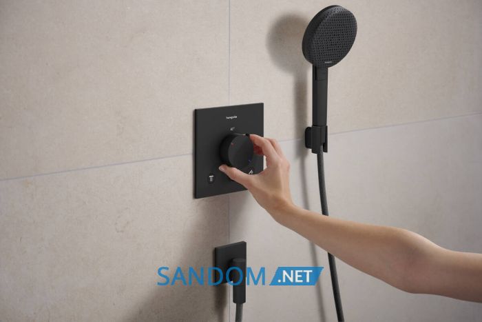RAINDANCE ALIVE SELECT S душовий набір EcoSmart (ручний душ 3режими, шланг, тримач), чорний матовий