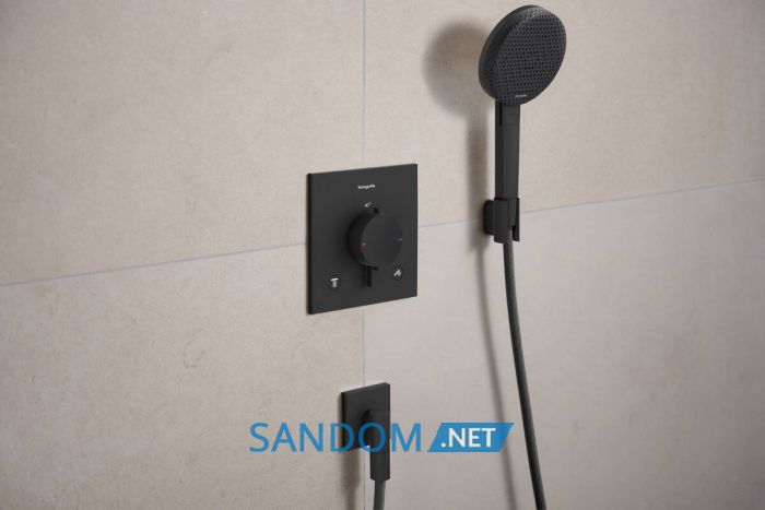 RAINDANCE ALIVE SELECT S душовий набір EcoSmart (ручний душ 3режими, шланг, тримач), чорний матовий