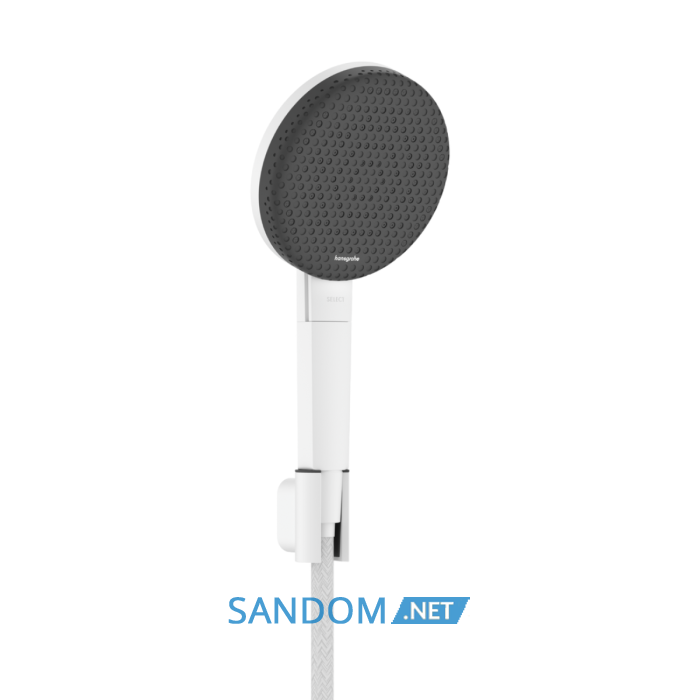 RAINDANCE ALIVE SELECT S душовий набір EcoSmart (ручний душ 3режими, шланг, тримач), білий матовий