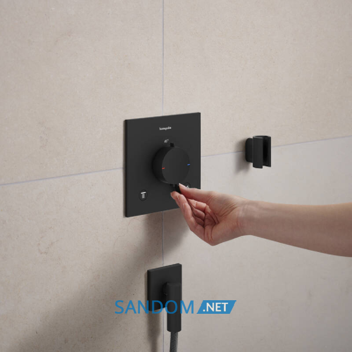 ECOSTAT COMFORT E термостат для 2х споживачів, ПМ, чорний матовий