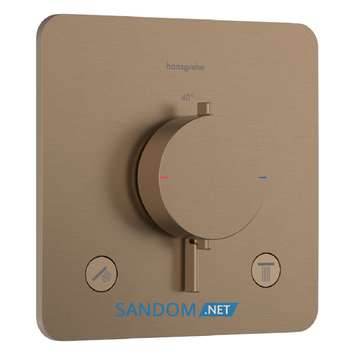 ECOSTAT COMFORT Q термостат для 2х споживачів, ПМ, шліфованна бронза