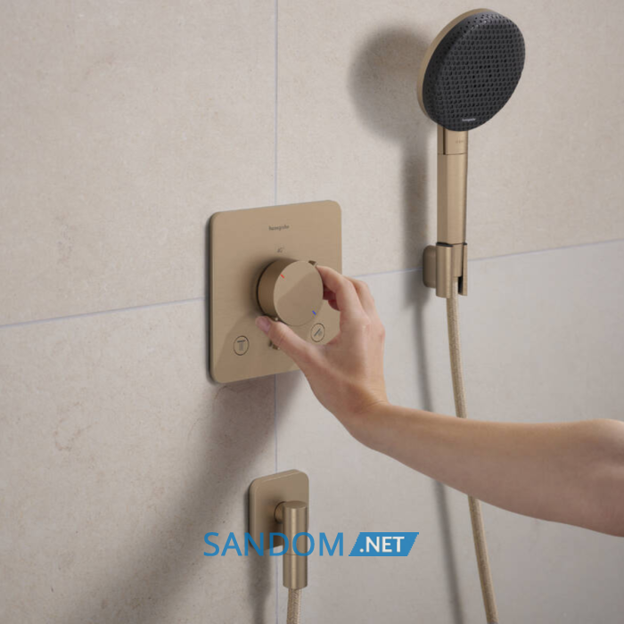 ECOSTAT COMFORT Q термостат для 2х споживачів, ПМ, шліфованна бронза