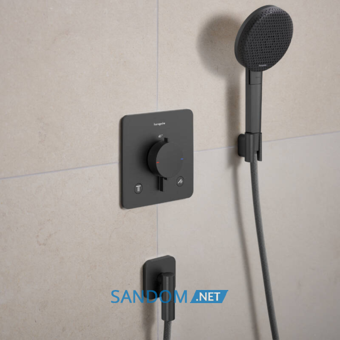 ECOSTAT COMFORT Q термостат для 2х споживачів, ПМ, шліфованний чорний хром