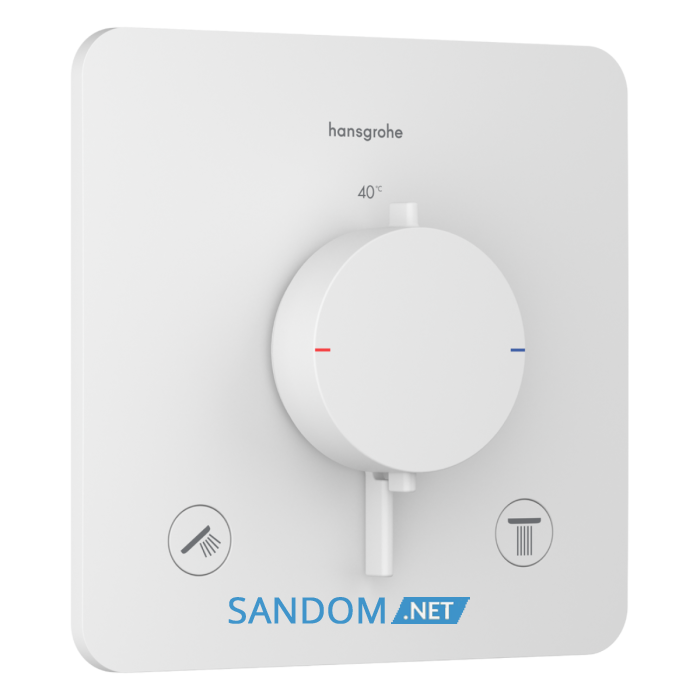 ECOSTAT COMFORT Q термостат для 2х споживачів, ПМ, білий матовий