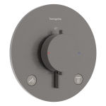 ECOSTAT COMFORT S термостат для 2х споживачів, ПМ, шліфованний чорний хром