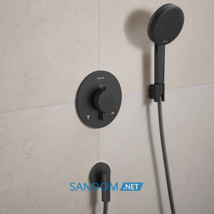 ECOSTAT COMFORT S термостат для 2х споживачів, ПМ, шліфованний чорний хром