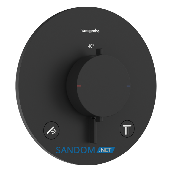 ECOSTAT COMFORT S термостат для 2х споживачів, ПМ, чорний матовий