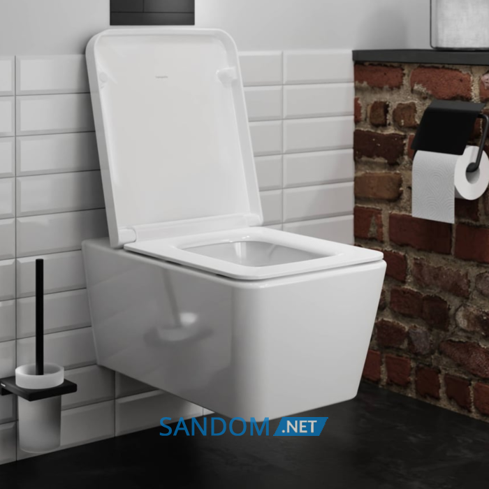 ELU PURA Q унітаз підвісний 54*36,6см AquaFall Flush, в комплекте з сидінням з функцією SoftClose and QuickRelease