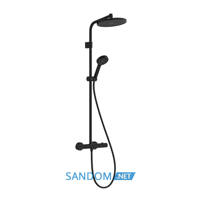 ACTIVERA S 240 1jet EcoSmart Showerpipe душова система з термостатом, чорний матовий