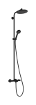 ACTIVERA S 240 1jet EcoSmart Showerpipe душова система з термостатом для ванни, чорний матовий