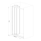 Двері в нішу 85*195см bifold, регульований (+/-5см) профіль хром, скло прозоре