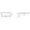 MEMENTO умивальник 120*47см без отв, з переливом, White Alpin CeramicPlus