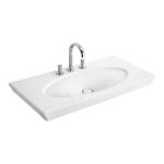 LA BELLE умивальник меблевий 100*49см на 3 отв, без переливу, White Alpin CeramicPlus