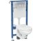 Комплект: DUOFIX PRO 20 монт. елемент для подв. унітазу, з бачком скр.монтажу Delta 12см, підв. унітаз Idol з сидінням, див. клавіша Delta01, глянц.хр