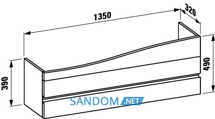 Alessi OnEvolution Тумба пiд мийку свiтлий горіх *1250