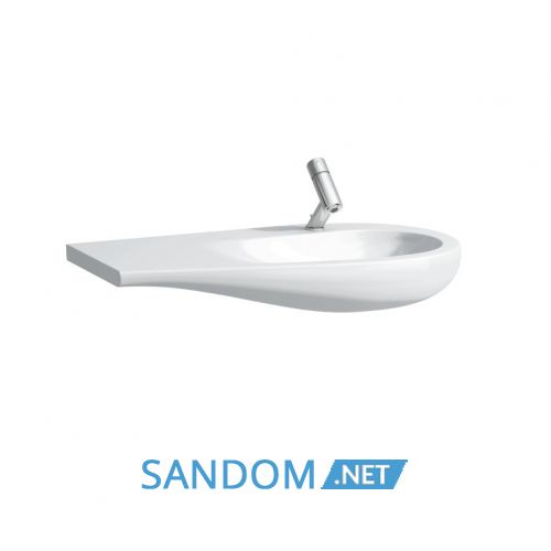 ALESSI ONE раковина-стiлешниця 90*50*16,5см, накладна, лiвосторон. крило-поличка, з отв.пiд змiш., з покриттям LCC