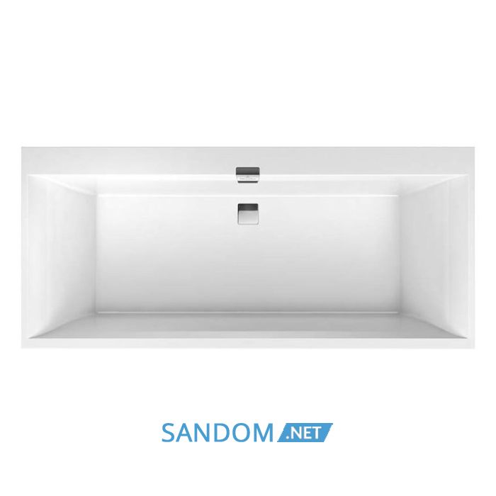 SQURO EDGE 12 ванна 180*80см з ніжками та зливом-переливом, колір white alpin
