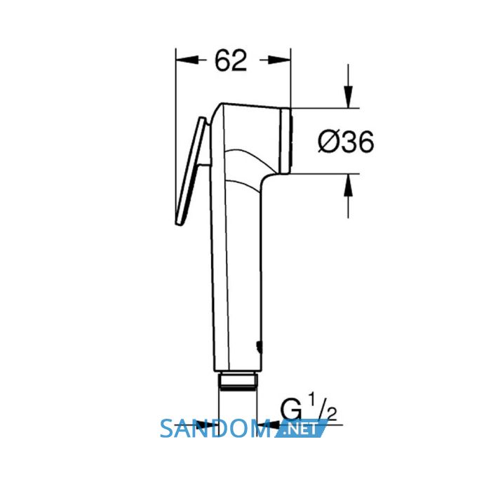 Trigger Spray Гігієнічний душ, 1 вид струменя, хром
