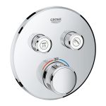 SmartControl Термостат для душа, зовнішня частина, на 2 виходи, хром